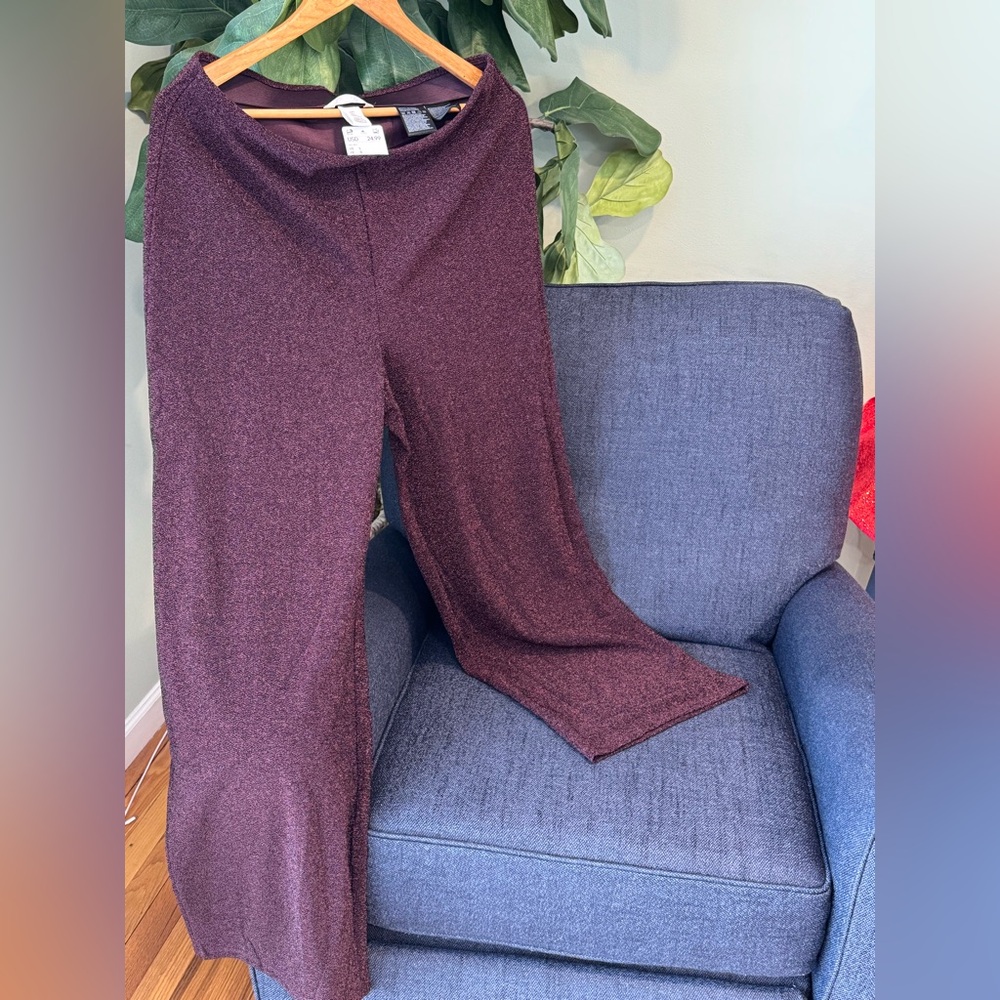 H&M Maroon Wide Leg Pants